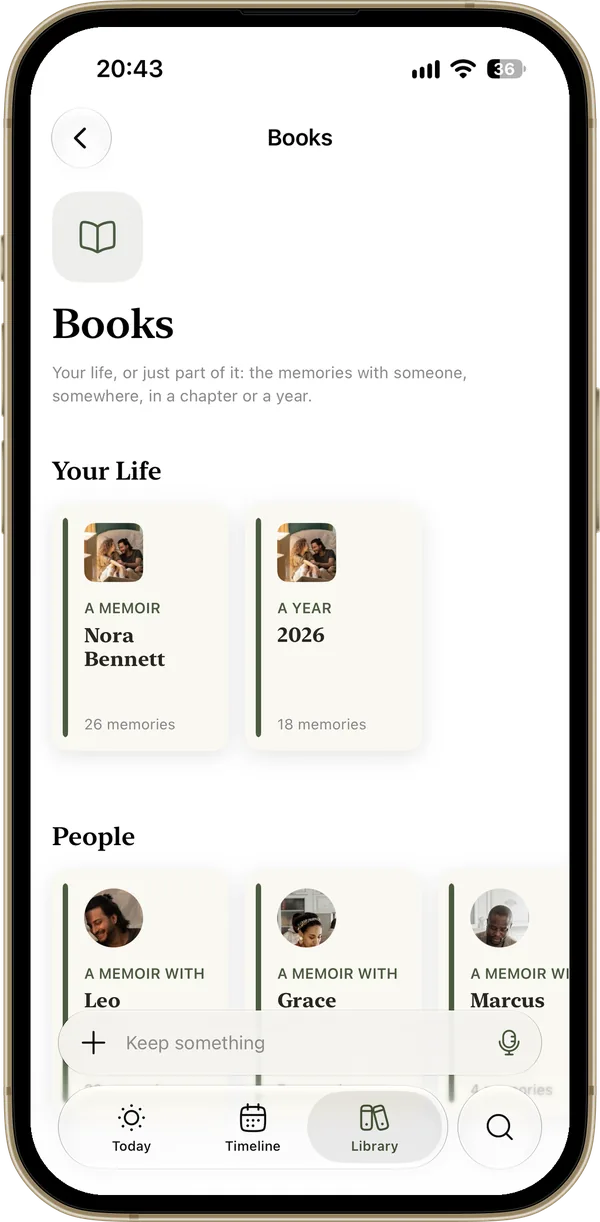 Books in Memoir: your life, a year, and one for each person