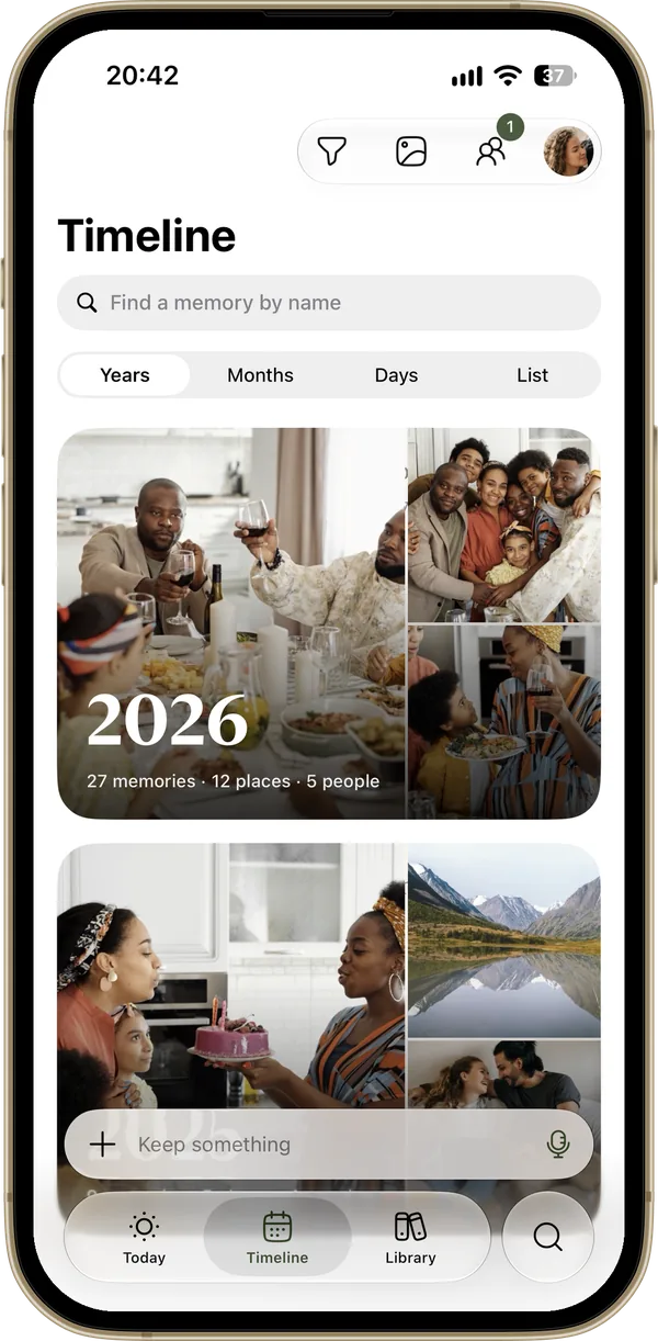 Memoir's Timeline: every memory, day by day